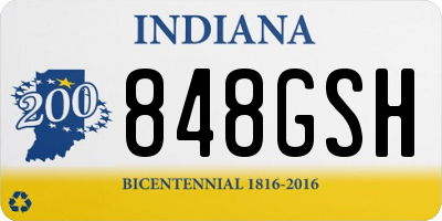 IN license plate 848GSH