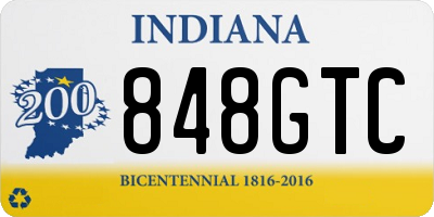 IN license plate 848GTC