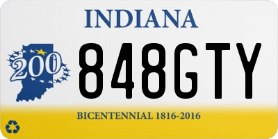 IN license plate 848GTY
