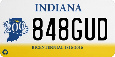IN license plate 848GUD