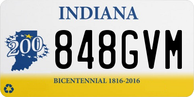 IN license plate 848GVM