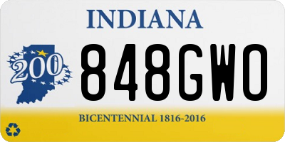 IN license plate 848GWO