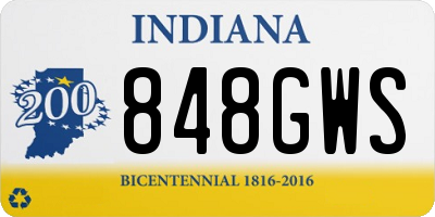 IN license plate 848GWS
