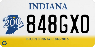 IN license plate 848GXO
