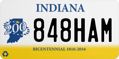 IN license plate 848HAM