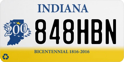 IN license plate 848HBN