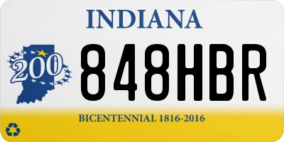 IN license plate 848HBR