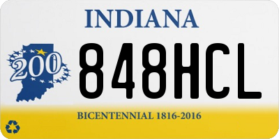 IN license plate 848HCL