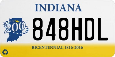 IN license plate 848HDL