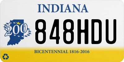 IN license plate 848HDU
