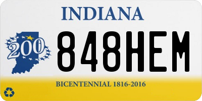 IN license plate 848HEM