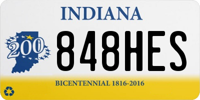 IN license plate 848HES