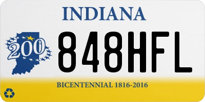 IN license plate 848HFL