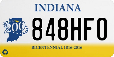 IN license plate 848HFO