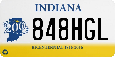 IN license plate 848HGL