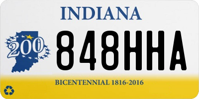 IN license plate 848HHA