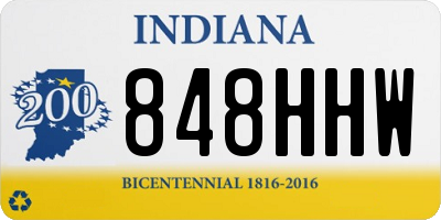 IN license plate 848HHW