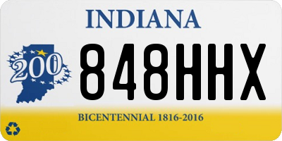 IN license plate 848HHX