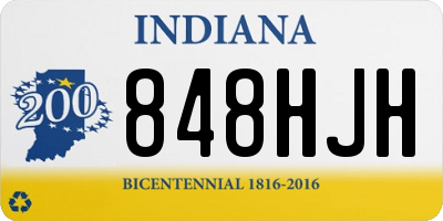 IN license plate 848HJH