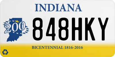 IN license plate 848HKY