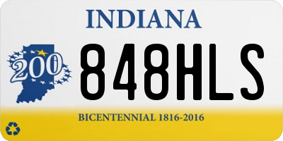 IN license plate 848HLS