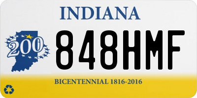 IN license plate 848HMF