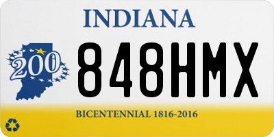 IN license plate 848HMX