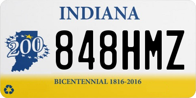 IN license plate 848HMZ