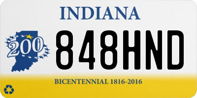 IN license plate 848HND