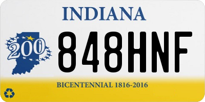 IN license plate 848HNF