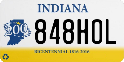 IN license plate 848HOL