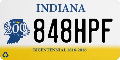 IN license plate 848HPF