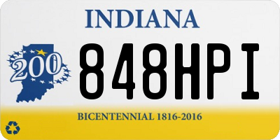 IN license plate 848HPI