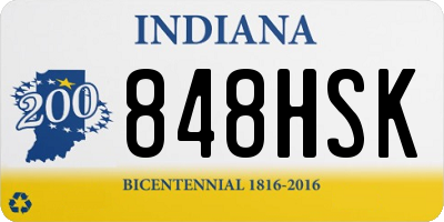 IN license plate 848HSK