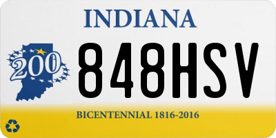 IN license plate 848HSV