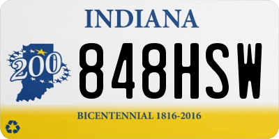 IN license plate 848HSW