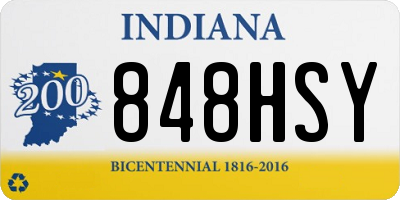 IN license plate 848HSY