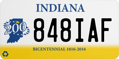 IN license plate 848IAF