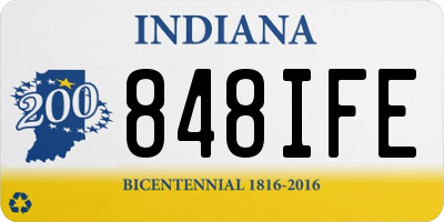 IN license plate 848IFE