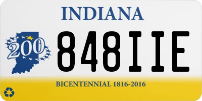 IN license plate 848IIE