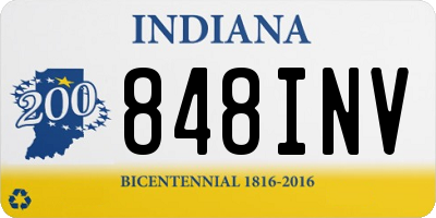 IN license plate 848INV