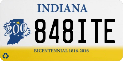 IN license plate 848ITE