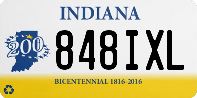 IN license plate 848IXL