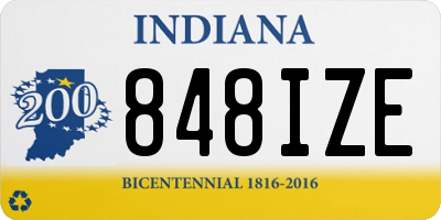 IN license plate 848IZE