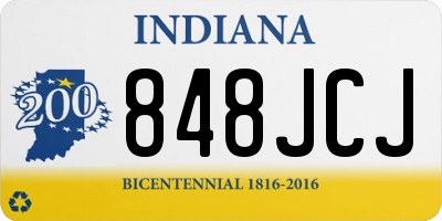 IN license plate 848JCJ