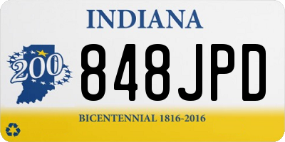 IN license plate 848JPD