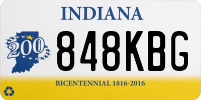 IN license plate 848KBG
