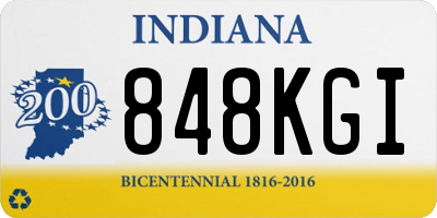 IN license plate 848KGI