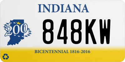 IN license plate 848KW