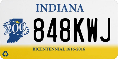IN license plate 848KWJ